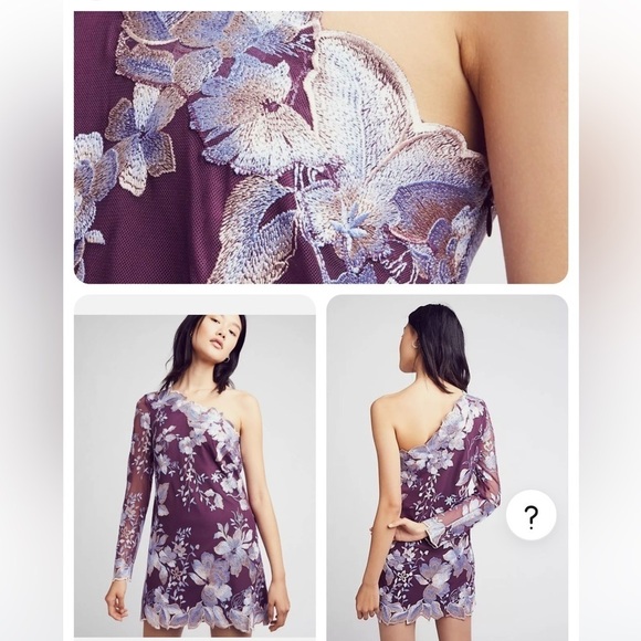 New Free People Rosalie Embroidered Dress 💜 Sz 2 NWT - Picture 4 of 12